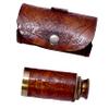 Beautiful Cylindrical Functional Antique Brass Telescope Nautical Spyglass with Leather Brown Case Telescope Nautical Authentic Gifts view 1