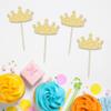 24Pcs Crown Cupcake Toppers Glitter Queen Crown Cupcake Picks for Queen Princess Theme Baby Shower Girls Wedding Birthday Party Cake Decorations Supplies Gold view 2