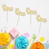 24Pcs Crown Cupcake Toppers Gold Glitter Crown One Cupcake Toppers Prince 1st Birthday Crown Cupcake Decors for Prince Crown Theme Baby Shower Party Decoration Supplies view 3