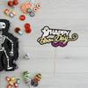 1Pc Happy Boo Day Cake Topper Glitter Happy Halloween Cake Picks Happy Boo Day Cake Decors with Pumpkin Ghost for Halloween Theme Birthday Party Supplies view 3