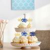 24Pcs Crown Cupcake Toppers Prince and Princes Blue Gold Glitter Royal Crown Cupcake Picks King Queen Crown Cupcake Decors for Prince Crown Theme Baby Shower Party Decoration Supplies view 4