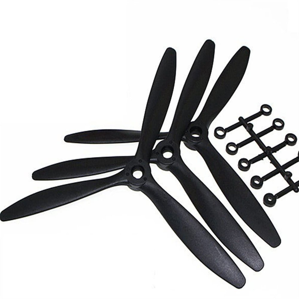 DKNTZO RC Airplane Propeller, 3 pcs/lot Hard 3 Blade Propeller 8x6/9x6/10x6/11x7 Props Replacement for RC Model Airplane Plane Fix Wing Accessories Spare Part (Color : 3 pcs 11X7)
