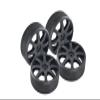 Delrin Front+Rear Drift Rims (8-Poles) For Team Losi 1/24 Micro SCT - 4Pc Set Black view 1