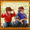 Hillban 72 Pcs Western Cowboy Hat and Paisley Bandana Set for Kids Felt Cowboy Party Hats for Costume Party Favors(Brown) view 4