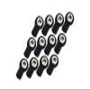 Nylon Ball Links With 5.8X3X6mm Balls (10mm Long) For 1/14-1/18 Scale 3mm Clockwise And Anticlockwise Turnbuckle - 12Pcs Set Black view 1