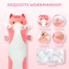 Mewaii Long Cat Plush 5 Sizes, 120% Extra Filling Giant Plushness Kids Body Pillow, Kawaii Cute Pink Cat Stuffed Animals Plushies, Big Long Body Pillow Cat Plush Gift for Girls 28 view 2