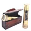 Royalmart Kaleidoscope with Leather Box - Vintage Look - Antique Finish -Brass Kaleidoscope for Kids Friends Family Children - 3D Mirror Lens (Brass Finish) view 1