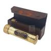 Royalmart Kaleidoscope with Leather Box - Vintage Look - Antique Finish -Brass Kaleidoscope for Kids Friends Family Children - 3D Mirror Lens (Brass Finish) view 3