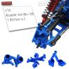 Rcarmumb Upgrades Part for 1/10 Rustler 4x4 BL-2S#67164-4,Alloy Front Rear Suspension Arm,Steering Blocks,Caster Block,Rear Stub Axle Carriers,Steering Block,Shock Tower Set,Navy Blue view 2