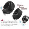 Rcarmumb 4pcs Rc Truck Tires,12mm/14mm Hex RC Wheels and Tires for 1/10 Slash 2WD 44 4wd,Arrm a Senton Axia1 Red cat Rc 4wd Hex Detachable Replacement Snow Tires Desert Tires,Black view 4