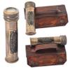 Royalmart Handicrafts Handmade Brass Kaleidoscope with Leather Box - Vintage Look - Antique Finish - Kaleidoscope for Kids Friends Family Children - 3D Mirror Lens (Personalized) view 3