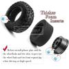 Rcarmumb RC Wheels and Tires for 1/10 Slash 2WD 44 4wd,Senton Axia1 Red cat Rc 4wd Hex Detachable Replacement Snow Tires Desert Tires,12mm/14mm Hex Rc Truck Tires (4pcs) Black view 4