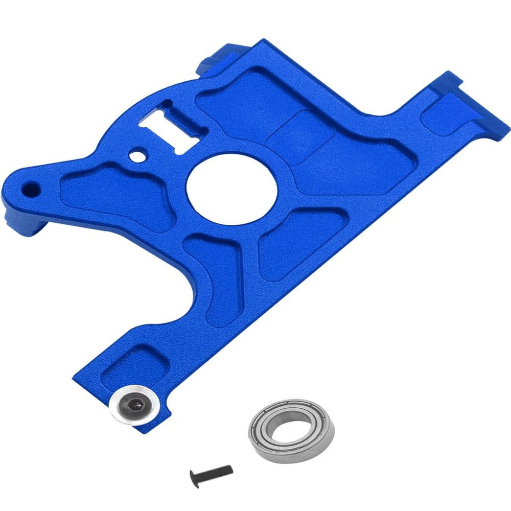 Rcarmumb Aluminum Motor Mount Upgrades for 1/10 Rustler 4x4 Slash LCG or 1/10 VXL Rally Vehicles,Alloy Motor Mount Upgrades Part Hops Ups,1pc,Navy Blue