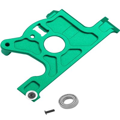 Rcarmumb Aluminum Motor Mount Upgrades for 1/10 Rustler 4x4 Slash LCG or 1/10 VXL Rally Vehicles,Alloy Motor Mount Upgrades Part Hops Ups,1pc,Green