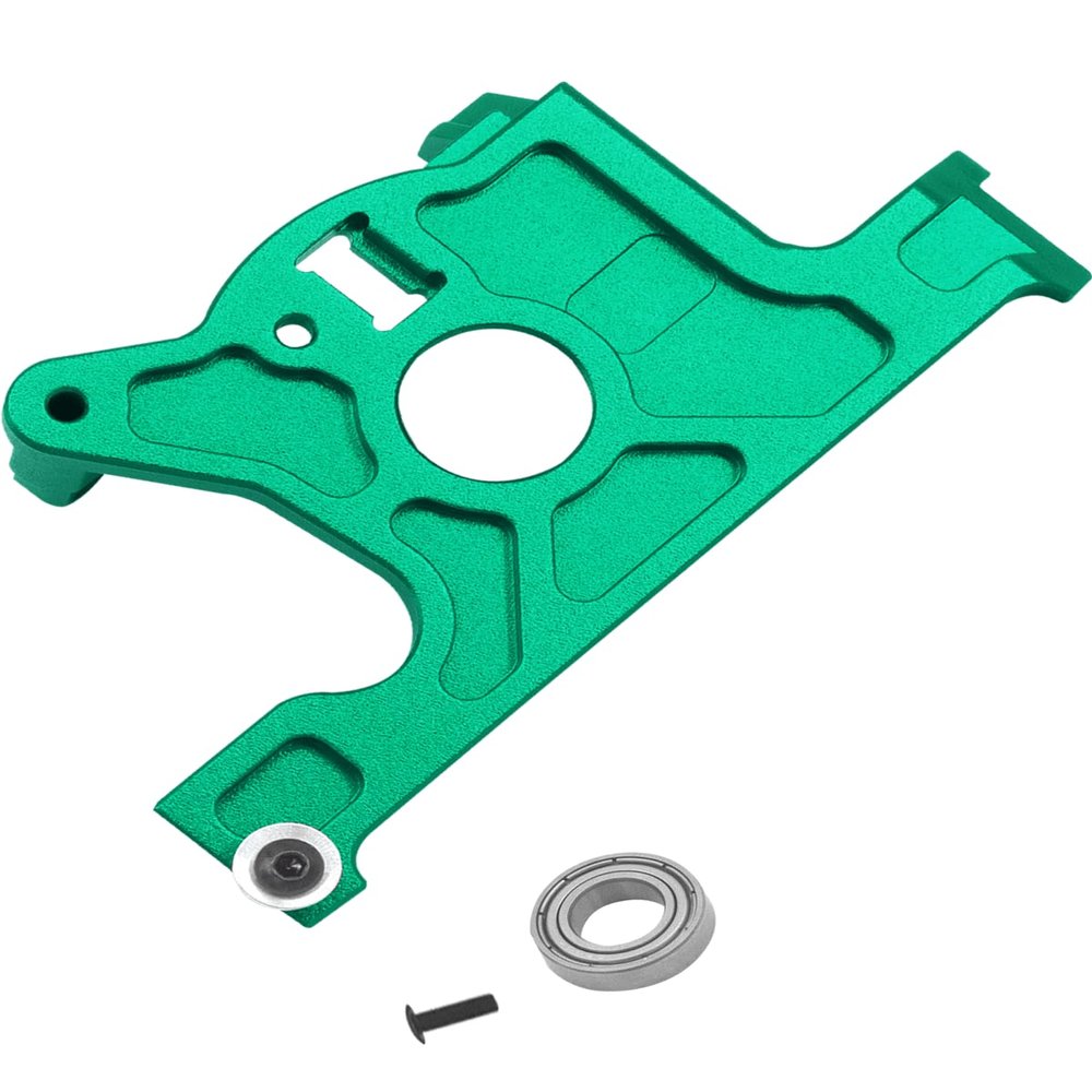 Rcarmumb Aluminum Motor Mount Upgrades for 1/10 Rustler 4x4 Slash LCG or 1/10 VXL Rally Vehicles,Alloy Motor Mount Upgrades Part Hops Ups,1pc,Green