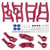 Rcarmumb for 1/10 Slash 2WD,Plastic Front Rear Suspension Arm,Caster Block,Steering Blocks,Rear Stub Axle Carriers Part Set for Slash 2WD,Red view 1