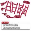 Rcarmumb for 1/10 Slash 2WD,Plastic Front Rear Suspension Arm,Caster Block,Steering Blocks,Rear Stub Axle Carriers Part Set for Slash 2WD,Red view 2
