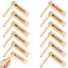 12 Pieces Wooden Ratchet Noise Maker, Traditional Mexican Rattle Ratchet Instrument Toy for Sporting Events Party Favor and Celebrations Birthday Present Football Games, 6 x 5.5 x 1.4 Inches view 1