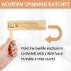 12 Pieces Wooden Ratchet Noise Maker, Traditional Mexican Rattle Ratchet Instrument Toy for Sporting Events Party Favor and Celebrations Birthday Present Football Games, 6 x 5.5 x 1.4 Inches view 3