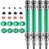 Rcarmumb Rc Drive Shaft CVD Upgrades for 1/10 Outcast 4s Blx V1/Kraton 4s Blx V1,4pcs Front Rear Axles Upgrades Part,Harden Metal Steel #45 Driveshaft Hop ups,(More Powerful) Green view 1