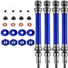 Rcarmumb Rc Drive Shaft CVD Upgrades for 1/10 Outcast 4s Blx V1/Kraton 4s Blx V1,4pcs Front Rear Axles Upgrades Part,Harden Metal Steel #45 Driveshaft Hop ups,(More Powerful) Navy Blue view 1
