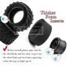Rcarmumb 12mm/14mm Hex RC Truck Tires Wheel for 1/10 Arrm a Granite Vorteks Big Rock,Rustler Stampede Hoss/Axia1 LOS1 Red cat Rc 4wd,4pcs Rc Truck Tires,Black view 4