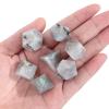 Loveliome 7 PCS Polyhedral DND Dice Stone Crystal Set for RPG Role Playing Games Dungeons and Dragons Table Games, Moonstone view 1