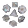 Loveliome 7 PCS Polyhedral DND Dice Stone Crystal Set for RPG Role Playing Games Dungeons and Dragons Table Games, Moonstone view 2