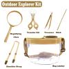 JTCJozz Bug Catcher Kit, Kids Bug Collection Kit, Outdoor Nature Explorer Kit with Tweezers, Magnifying Glass, Science Educational Kit, Bug Observation Container for Boys and Girls (Gold) view 2