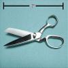 BAIJAC Replacemelt for 7" Scissors Bent Trimmer "Pavia" Brand Silver view 1