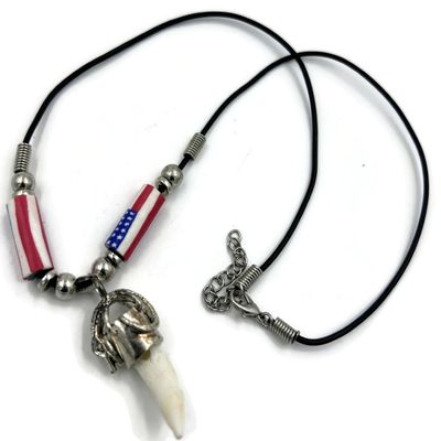 Alligator Tooth Necklace GT35 Gator New Orleans Louisiana Cajun Creole Voodoo Bayou Genuine