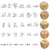 YingRen 5Pcs Natural Wooden Yoga Dice Exercise Dice Couple Dice Bedroom Game Dice/Full-Body Fitness Dice Humour Dice Decision Dice Novelty Gifts+Velvet Bag view 2