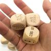YingRen 5Pcs Natural Wooden Yoga Dice Exercise Dice Couple Dice Bedroom Game Dice/Full-Body Fitness Dice Humour Dice Decision Dice Novelty Gifts+Velvet Bag view 3