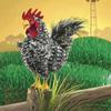 Folkmanis Barred Rock Rooster Hand Puppet, Black, White, Red, Yellow view 4