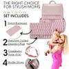 Baybou Diaper Bag Backpack Large Capacity, Waterproof, and Multifunctional Baby Essentials Travel Bag with Changing Pad and Stroller Straps, Blush Pink view 3