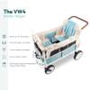 WONDERFOLD Volkswagen Stroller Wagon (4 Seater) - Collapsible Wagon Stroller with VW Bumper, Functioning Headlights, and All-Terrain XL Wheels view 3