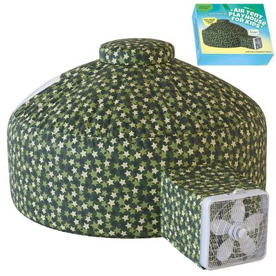 Skywin Camo Command Post Air Tent for Kids (77 x 50) Builds in 30 Sec, Toddler Tents Indoor for Imaginative Play, Spacious Kids Forts Indoor Playhouse for Boys & Girls Ages 3-14 (Fan Not Incl)