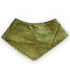 Handmade Solid Green Unisex Baby Bandana Hand Sewn Dribble Bib view 1