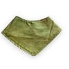 Handmade Solid Green Unisex Baby Bandana Hand Sewn Dribble Bib view 2
