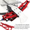 Rcarmumb Upgrades Part for 1/10 Slash 4x4 VXL,Stampede 4X4 VXL,Rustler 4X4 VXL,Hoss 4X4 VXL,Alloy Front Rear Suspension Arm & Steering Blocks Caster Blocks C-Hubs Stub Axle Carriers,Red view 3
