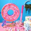 Suilung Pink Donut Piata with String, Bat and Blindfold Multicolor Colorful Small Piata for Reveal Shower Donut Grow up Theme Party Birthday Anniversary Party, 12.6 x 12.6 x 3.15 Inch view 4