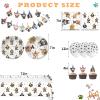 Dog Birthday Party Supplies Serves 20, Puppy Party Decorations Dog Party Plates Banner Napkins Paws Balloons Table Cover and Cake Topper for Doggy Kids Dog Party Decorations view 3