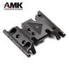 Metal Gearbox Mount Transmission Holder for 1/10 RC Crawler Axial SCX10 II 90046 90047 90075 RC Car Skid Plate Upgrade Parts (Black) view 3