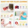 Adena Montessori Play Kit for 3-4 Months Baby,8 in 1 Wooden Learning Educational Toys for Toddler,Include Framed Mirror Book,High-Contrast Cards and More,Christmas Birthday Gift for Boys Girls view 3