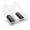 HAKITAROOM Set of 100 Opaque Plastic Learning Counters Mini Poker Chips Game Tokens with Storage Box (Black+White, 1 Inch) view 2