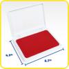 READY 2 LEARN Jumbo Washable Stamp Pad - Red - 6.2"L x 4.1"W - Non-Toxic - Fade Resistant - Ideal Size for Baby Handprints and Footprints view 4