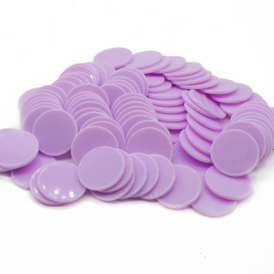 HAKITAROOM Set of 100 Opaque Plastic Learning Counters Mini Poker Chips Game Tokens with Storage Box (Thistle, 1 Inch)