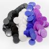 HAKITAROOM Set of 100 Opaque Plastic Learning Counters Mini Poker Chips Game Tokens with Storage Box (Black+White+Blue+Purple, 1 Inch) view 1