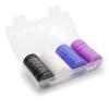 HAKITAROOM Set of 100 Opaque Plastic Learning Counters Mini Poker Chips Game Tokens with Storage Box (Black+White+Blue+Purple, 1 Inch) view 2