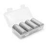 HAKITAROOM Set of 100 Opaque Plastic Learning Counters Mini Poker Chips Game Tokens with Storage Box (LightGray, 1 Inch) view 2